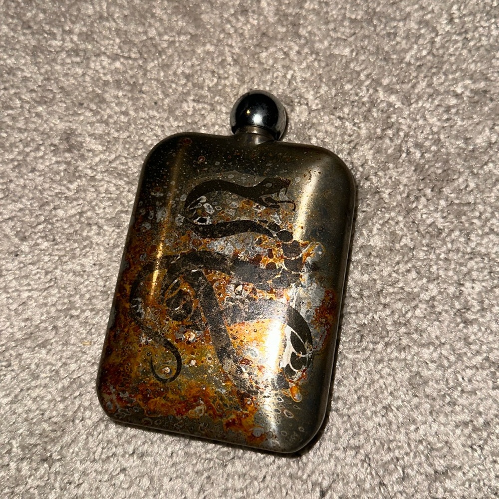 The simple man rustic snake serpent flask